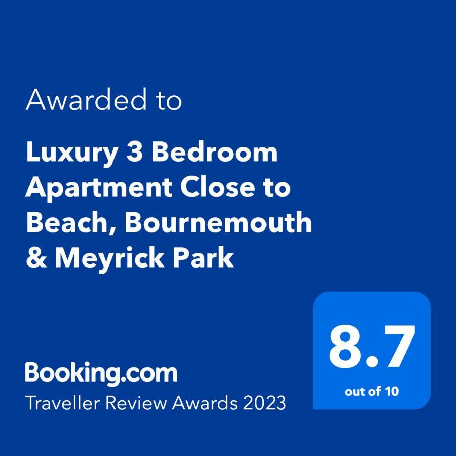 Luxury 3 Bedroom Apartment Close To Beach, Bournemouth & Meyrick Park Екстериор снимка